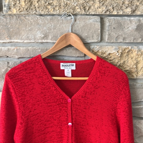Pendleton Red Cardigan Sweater Size Medium - Picture 3 of 16